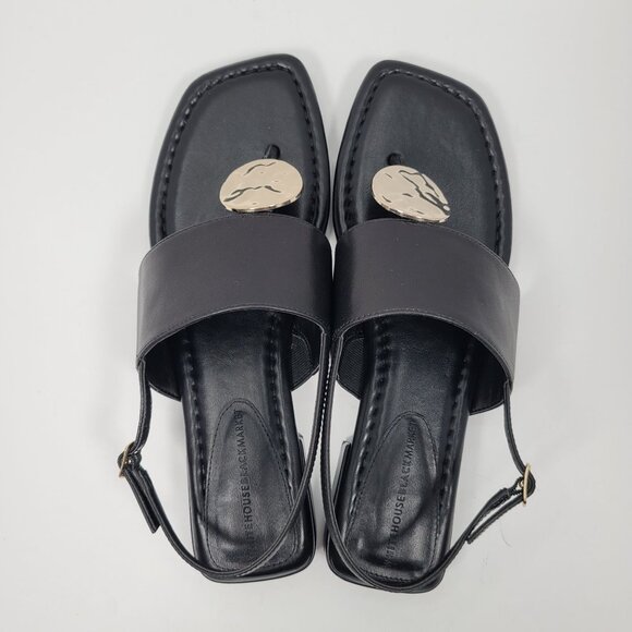 White House Black Market Women's Disc Slingback Black Flat US Size 8.5M - Picture 5 of 8